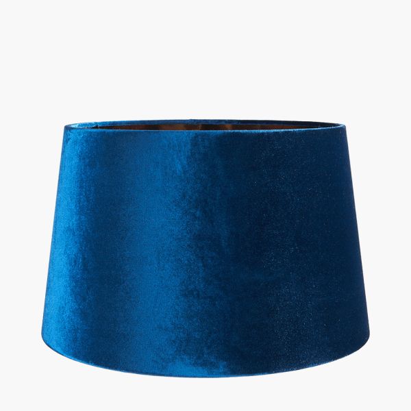 Aida 40cm Sapphire Velvet Tapered Cylinder Shade Zurleys