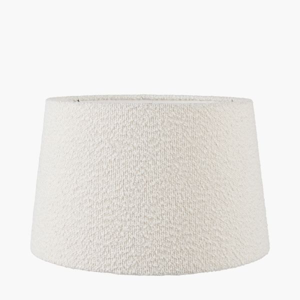 Martigues 30cm White Boucle Tapered Cylinder Shade Zurleys