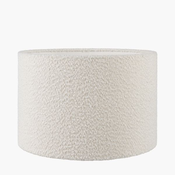 Rouen 30cm White Boucle Cylinder Shade Zurleys