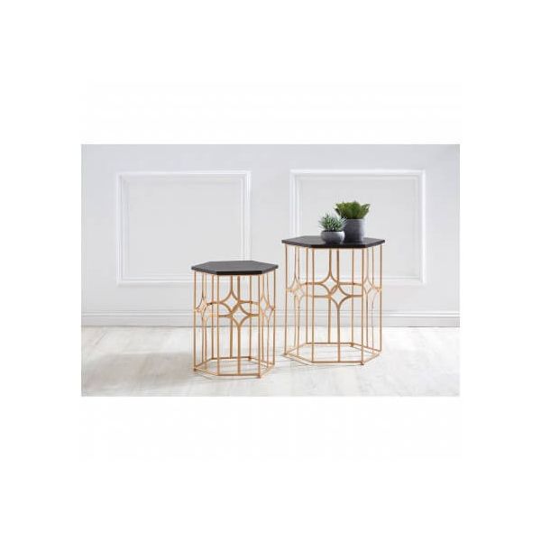 Alexa Side Tables in Rose Gold