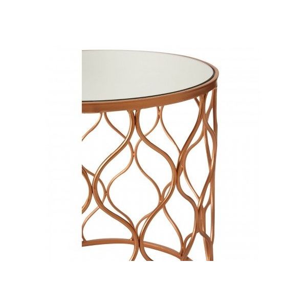 Avento Mirrored and Copper Set of 2 Tables