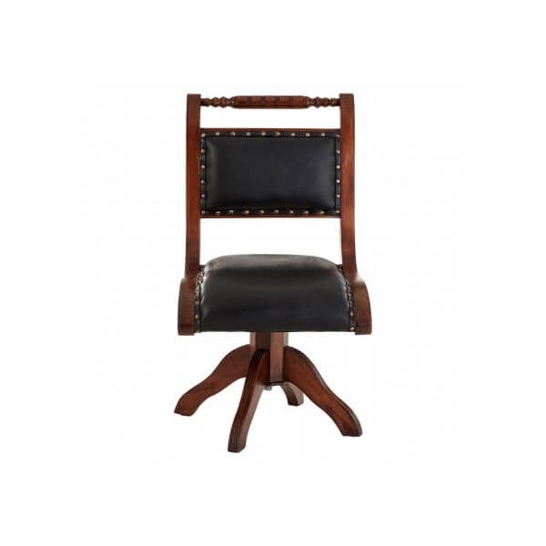 Black Leather Swivel Chair
