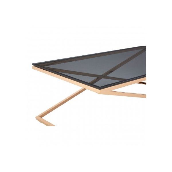 Criss Cross Gold Console Table