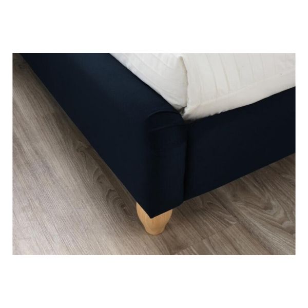 Crompton Deep Blue Fabric Double & King Size Bed Frames