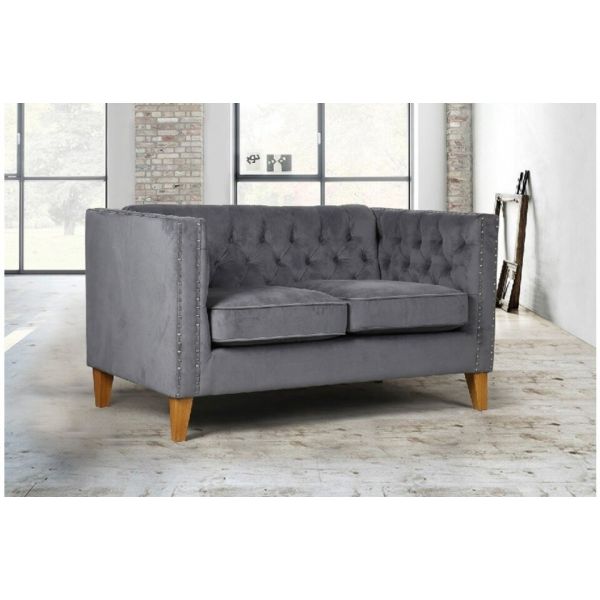 Velvet Grey Sofa