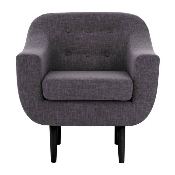 Funen Grey Fabric Chair