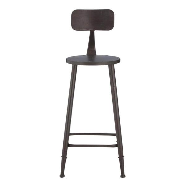 Industrial Metal Curved Bar Chair