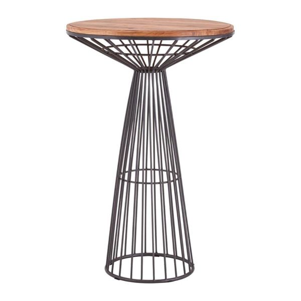 Industrial Wire Metal Curved Bar Table