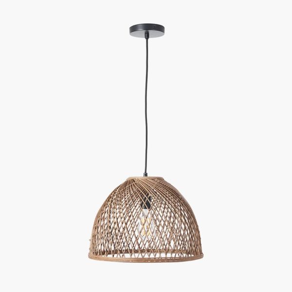 Konka Natural Woven Dome Pendant | Zurleys