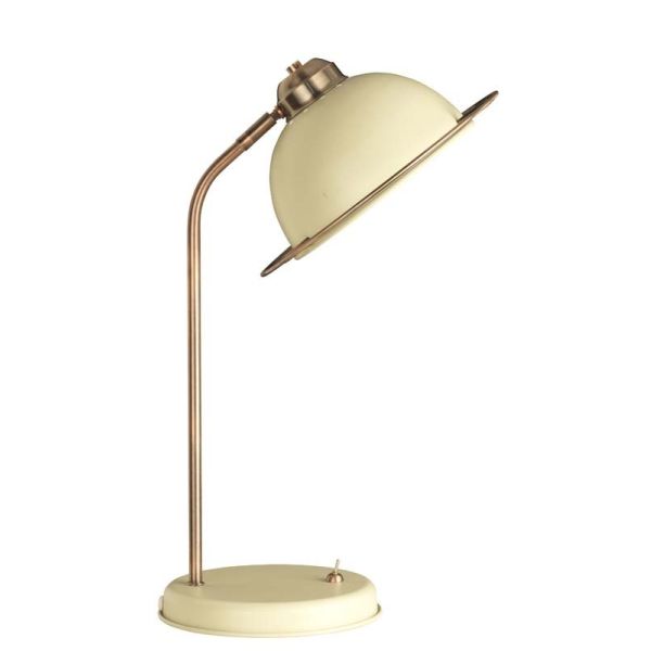 Retro Matt LG Table Lamp in Cream