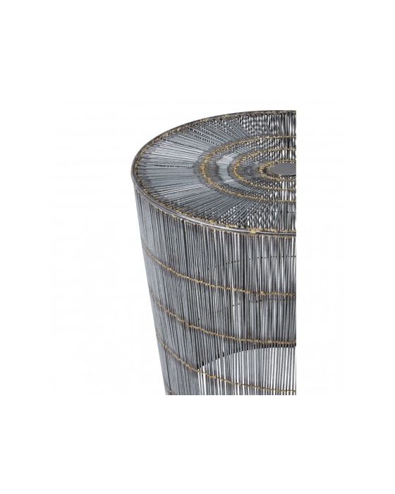 Trinity Natural Gold Wireframe Side Table