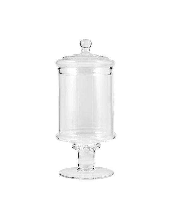 Verona Clear Glass Large Decorative Jar with Lid