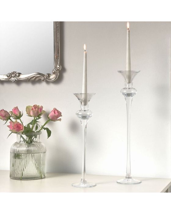Juliana Clear Large Glass Candle Holder