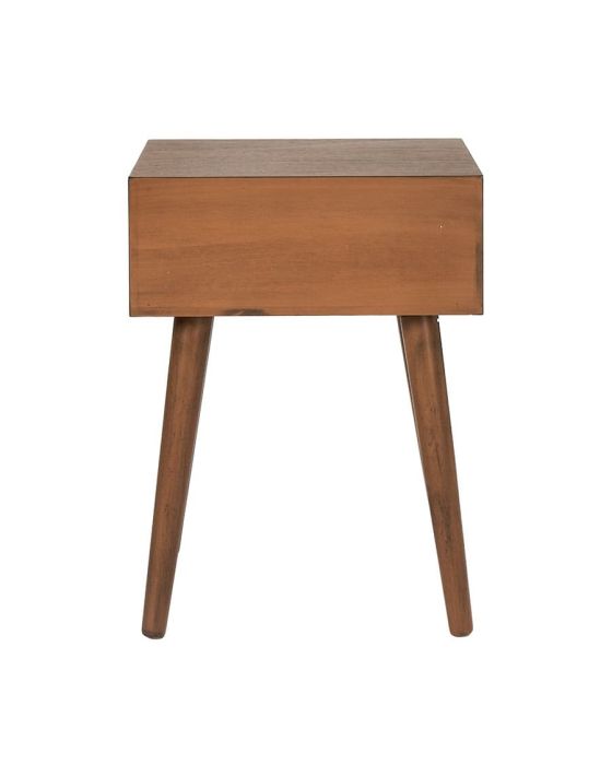 Klee Pine Wood 1 Drawer Side Table
