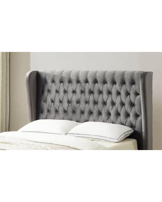 Alma Grey Velvet Bed Frame