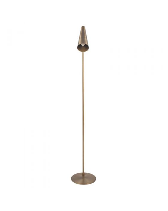 Antique Brass Conical Head Task Floor Lamp