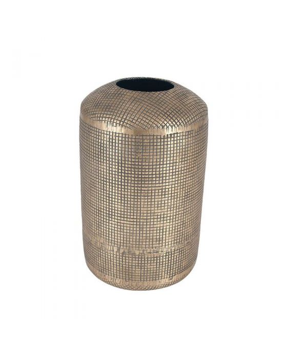 Antique Brass Metal Cylinder Vase