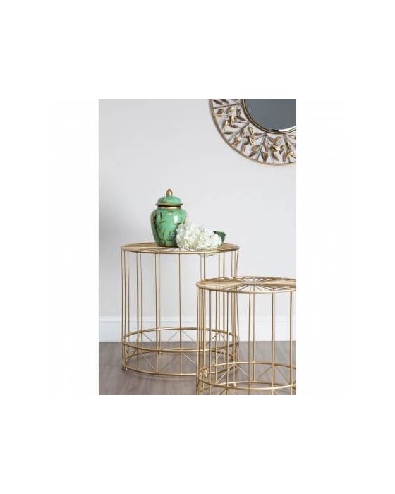 Art Deco Lexi Set of 2 Tables in Gold