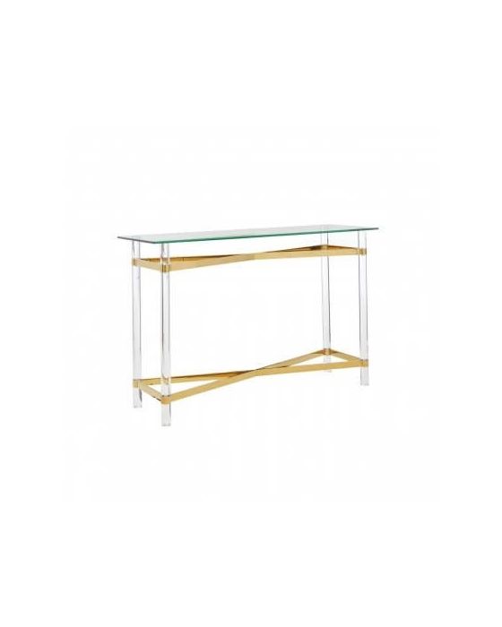 Bianco Glass Top Console Table