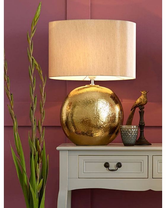 Bronze Textured Ceramic Table Lamp