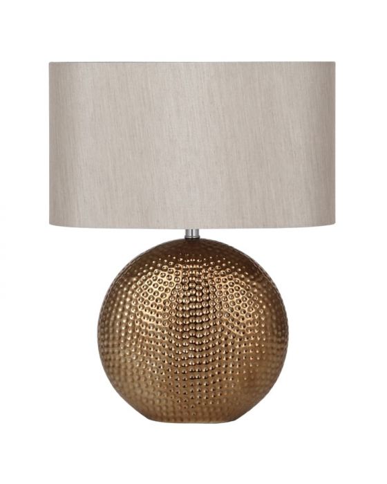 Bronze Ceramic Table Lamp with Shade