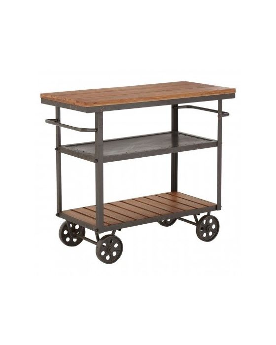 Industrial Cart Style Side Table
