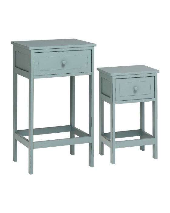Chatelet Set Of 2 Tables - Blue/Grey