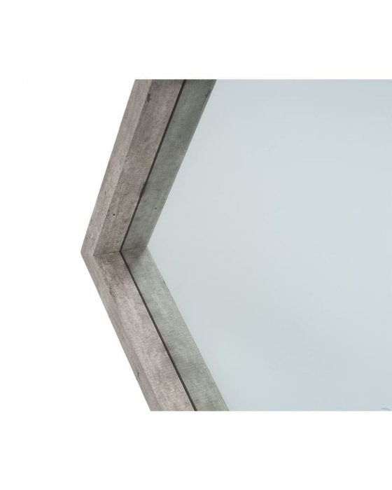 Concrete Effect Wood Veneer Large Square Mirror