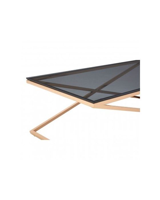 Criss Cross Gold Coffee Table