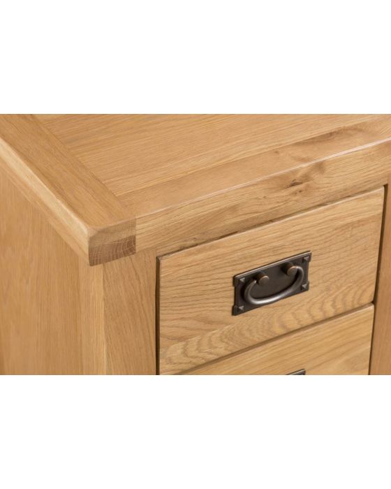 Eden Oak 3 Drawer Bedside Cabinet