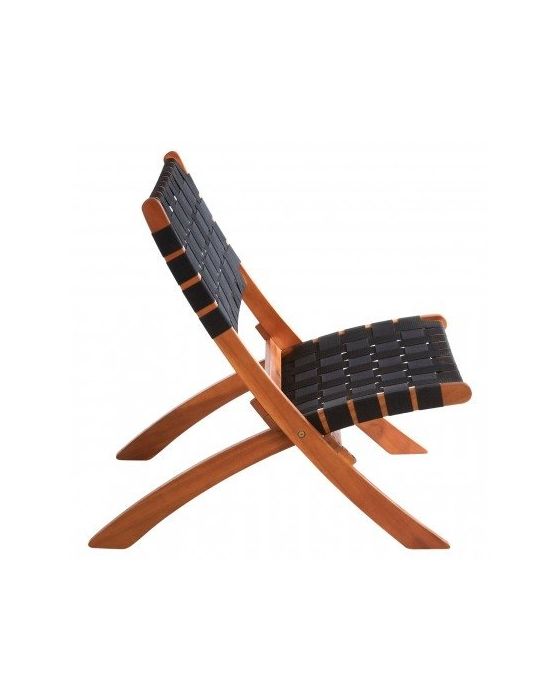 Emily Black Woven Angled Relaxer Chair