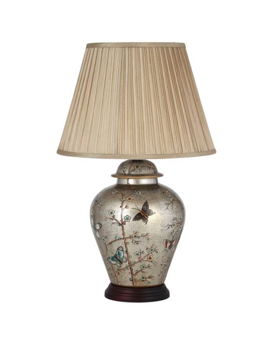 Floral Design Traditional Table Lamp with Shade