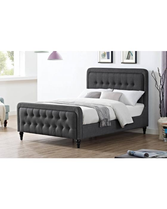 Garance Grey Fabric Bed Frame
