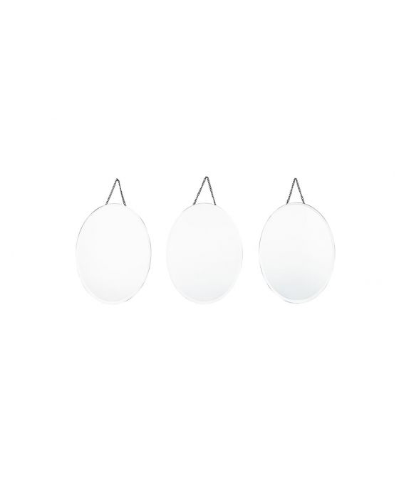 Helen Set of 3 Glass Oval Wall Mirrors