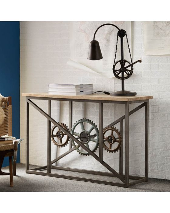 Industrial Eco Friendly Console Table with Wheels
