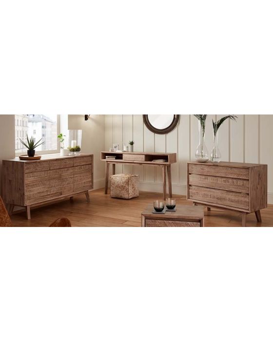 Kalm Sand Wash 2 Drawer Console Table