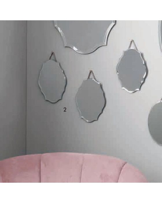 Katie Set of 3 Glass Scalloped Wall Mirrors
