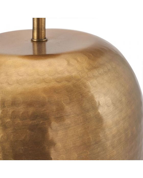 Kochi Antique Brass Metal Hammered Table Lamp - Base Only