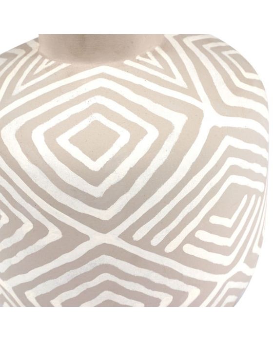 Margot Grey Patterned Small Stoneware Table Lamp - Base Only
