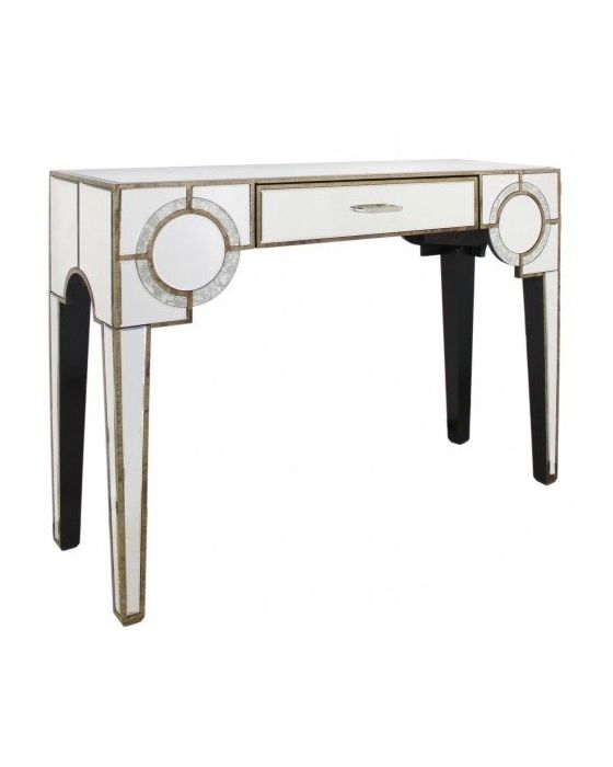 Mirrored Antique Gatsby 1 Drawer Console Table