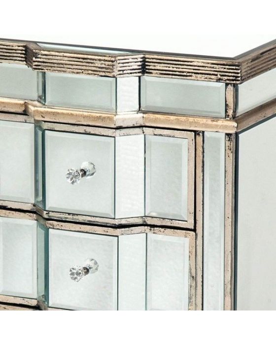Mirrored Antique Old Venetian Chest of Drawers