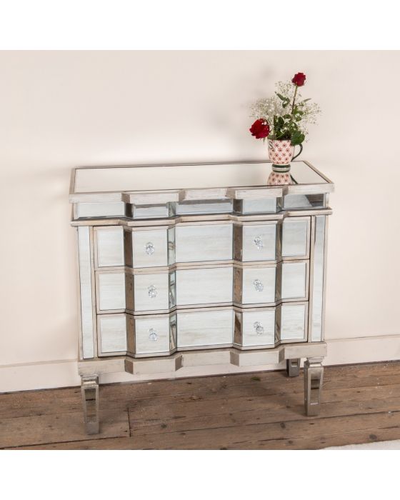 Mirrored Antique Old Venetian Chest Of, How To Make Your Own Mirrored Chest Of Drawers