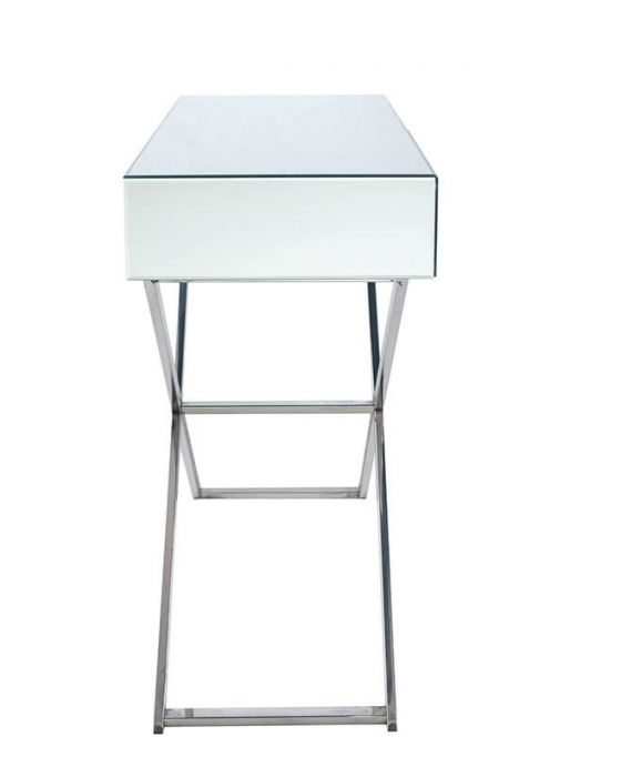 Mirrored Criss Cross Console Table