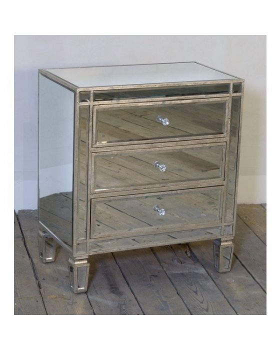 Mirrored Antique Small Venetian Chest
