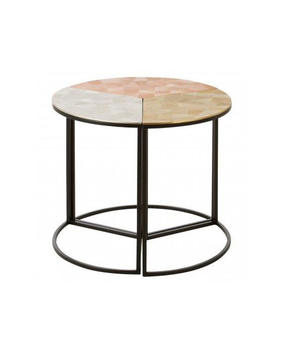 Miza Set of 3 Assorted Round Side Tables