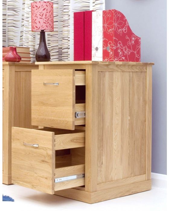 Modern Light Oak Two Drawer Filing Cabinet