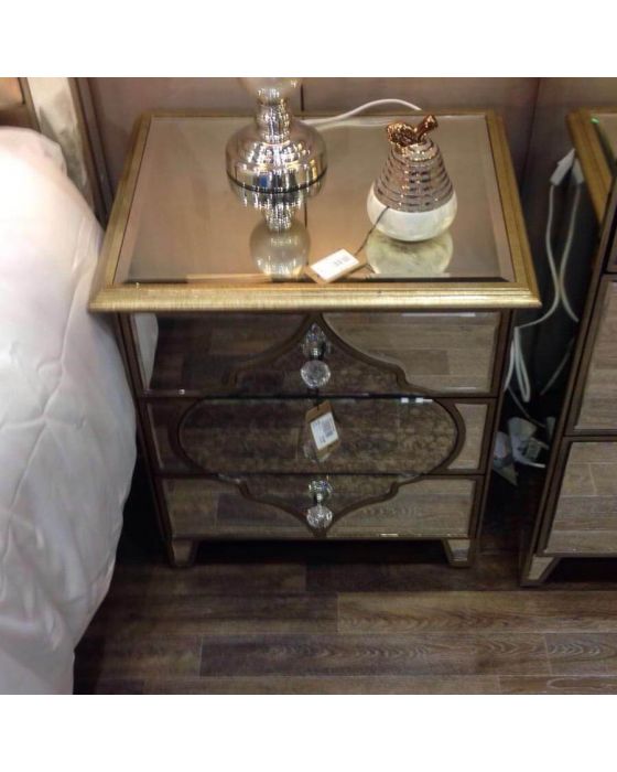 Morocco Mirrored 3 Drawer Chest Of Drawers
