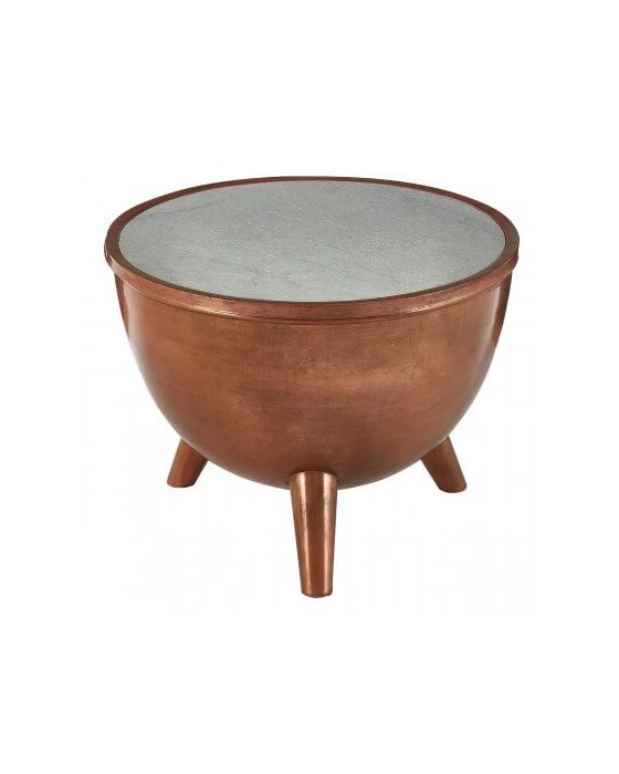 Nest Copper and Marble Side Table