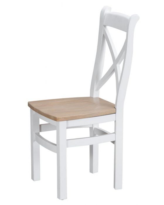 Newholme White Cross Back Chair - Box of 2