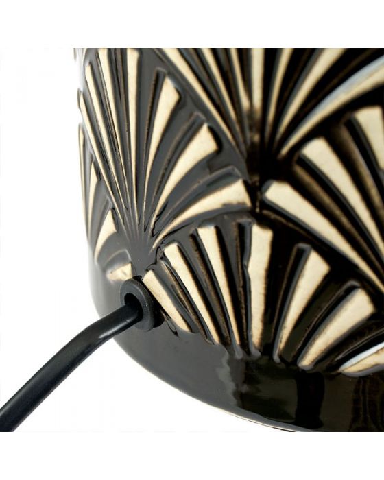 Poiret Art Deco Detail Ceramic Table Lamp